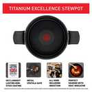 Tefal Titanium Excellence 24cm non-stick stewpot (British brand)
