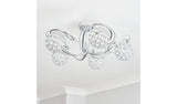 BHS Orchid Silver Glass Flush Ceiling Light - British product