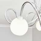 BHS Acacia flush ceiling light in silver, diameter 43cm - British product