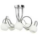 BHS Acacia flush ceiling light in silver, diameter 43cm - British product