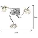 BHS Scorpio Silver glass flush ceiling light 48cm diameter - British product