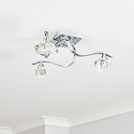 BHS Scorpio Silver glass flush ceiling light 48cm diameter - British product