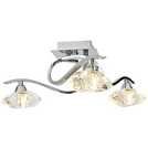 BHS Scorpio Silver glass flush ceiling light 48cm diameter - British product