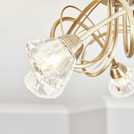 BHS Sagitarius brass glass ceiling light, 42cm diameter - British product