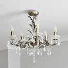 BHS Josefine glass 5 light brass chandelier - British product