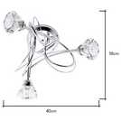 BHS Sagitarius glass flush ceiling light in silver - British product