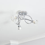 BHS Sagitarius glass flush ceiling light in silver - British product