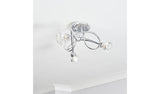 Argos BHS Sagitarius Glass Flush Ceiling Light - Silver- Buy online at McGrocer