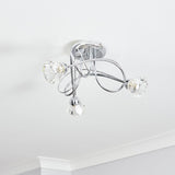 BHS Sagitarius glass flush ceiling light in silver - British product