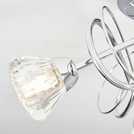 BHS Sagitarius glass flush ceiling light in silver - British product