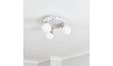 Argos BHS Wilder Printed Flush Ceiling Light Gold Light Fixture- Buy online at McGrocer