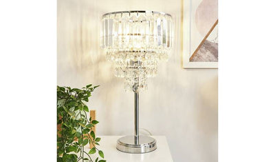 Argos BHS Monroe Silver Table Lamp- Buy online at McGrocer