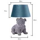 BHS Brent Bulldog table lamp teal and grey - British product
