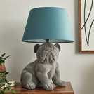 BHS Brent Bulldog table lamp teal and grey - British product