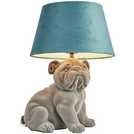 BHS Brent Bulldog table lamp teal and grey - British product