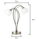BHS Acacia brass table lamp - British product