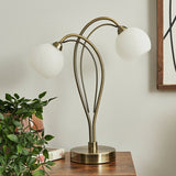BHS Acacia brass table lamp - British product