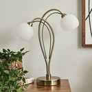 BHS Acacia brass table lamp - British product