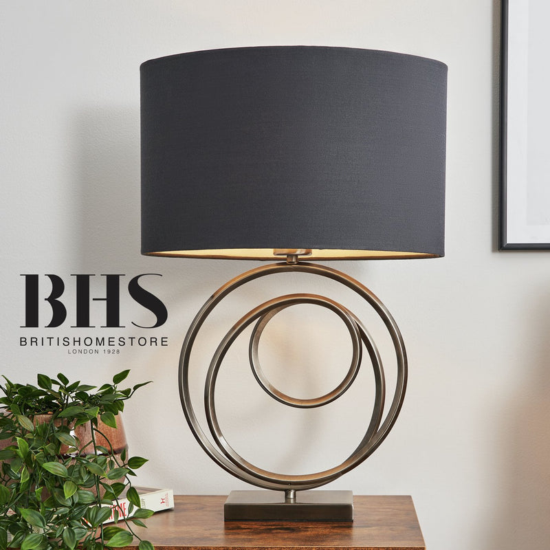BHS Helix Silver Table Lamp - British product