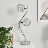 BHS Orchid 2 Light Table Lamp silver - British product