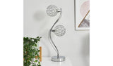 BHS Orchid 2 Light Table Lamp - Silver
