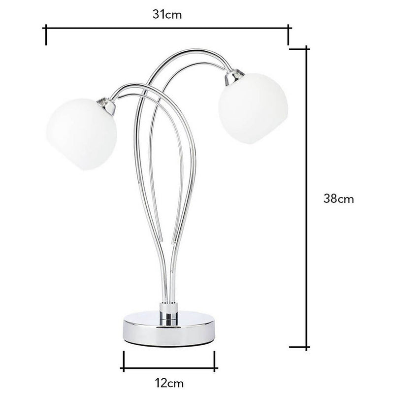 BHS Acacia silver table lamp - British product