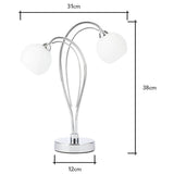 BHS Acacia silver table lamp - British product