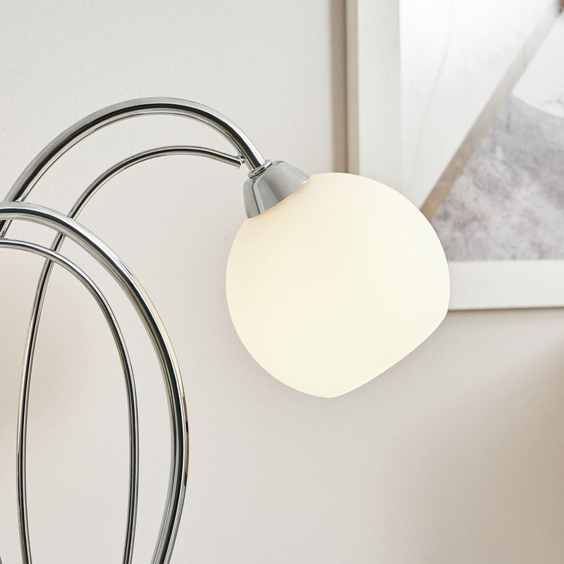 BHS Acacia silver table lamp - British product