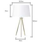 BHS Louisa Large Brass Table Lamp - British product