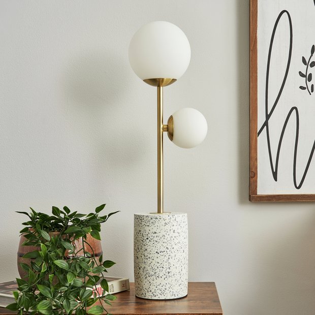 BHS gold table lamp H54cm x 16cm diameter - British product