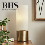 BHS antique brass table lamp with touch-sensitive switch - British product
