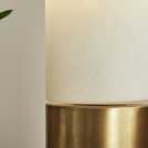 BHS antique brass table lamp with touch-sensitive switch - British product