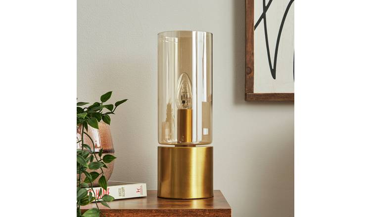 BHS Tyrrel table lamp brass finish 29.5cm height - British product