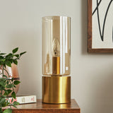 BHS Tyrrel table lamp brass finish 29.5cm height - British product