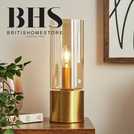 BHS Tyrrel table lamp brass finish 29.5cm height - British product