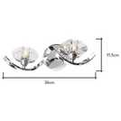 BHS Scorpio Silver glass wall light 36cm diameter - British product