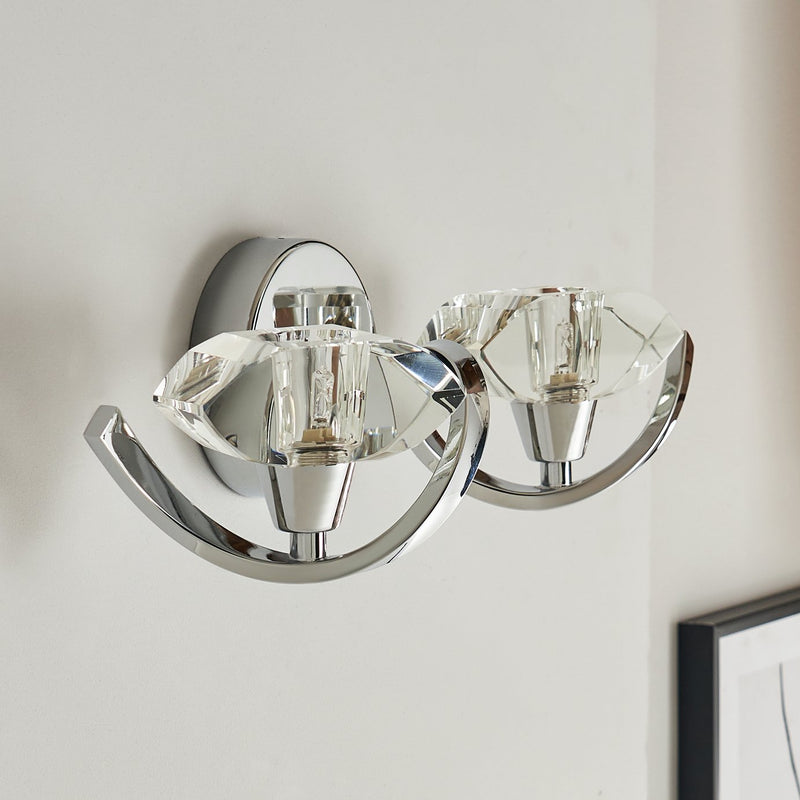 BHS Scorpio Silver glass wall light 36cm diameter - British product