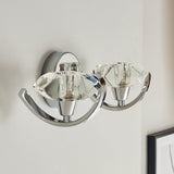 BHS Scorpio Silver glass wall light 36cm diameter - British product
