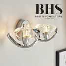 BHS Scorpio Silver glass wall light 36cm diameter - British product