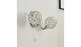 Argos BHS Orchid Alice Chrome Glass Wall Light- Buy online at McGrocer