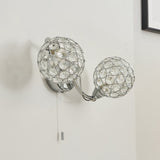 BHS Orchid Alice chrome glass wall light - British product