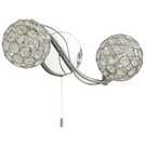BHS Orchid Alice chrome glass wall light - British product