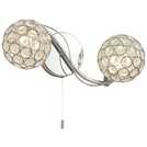 BHS Orchid Alice chrome glass wall light - British product