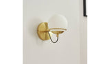 Argos BHS Gustav Glass Round Wall Lamp Gold Wall Light- Buy online at McGrocer