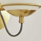BHS Gustav gold glass round wall lamp - British product
