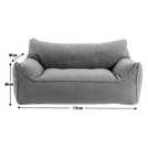 Kaikoo kids double chair bean bag charcoal, UK version