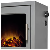 Adam Bergen electric stove grey with LED flame effect, imported from the UK