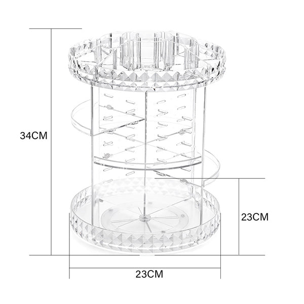 Livingandhome Rotating Makeup Organizer Clear Acrylic 34cm, UK version