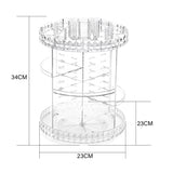 Livingandhome Rotating Makeup Organizer Clear Acrylic 34cm, UK version