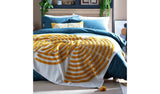 Argos Habitat Geo Tufted Throw White & Yellow Cotton Throw 125x150cm- Buy online at McGrocer